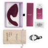 WOMANIZER - DUO NEXT ESTIMULADOR DOBLE DE CLITORAL Y PUNTO G ROSA OSCURO