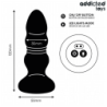 JUGUETES PARA ADICTOS - TAPÓN ANAL VIBRATORIO CON EMPUJE, LUZ LED Y CONTROL REMOTO