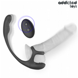 JUGUETES PARA ADICTOS - TAPÓN ANAL CON VIBRACIÓN Y ONDULACIÓN DE 360º Y ESTIMULADOR DE TESTÍCULOS