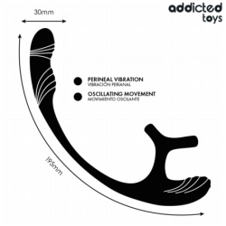 JUGUETES PARA ADICTOS - TAPÓN ANAL CON VIBRACIÓN Y ONDULACIÓN DE 360º Y ESTIMULADOR DE TESTÍCULOS