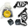 INEDIT - BOLSO DE KIT CON CORDONES DE ORGANZA NEGROS