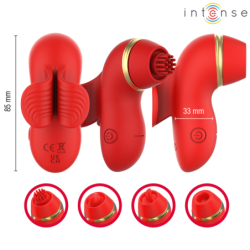 INTENSO - ESTIMULADOR DE PATTY CON 4 CABEZALES, SUCCIÓN, GOLPES, COSQUILLAS Y LAMIDAS