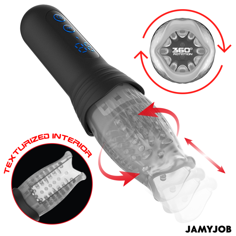 JAMYJOB - MASTURBADOR BLOW-R CON EMPUJE Y ROTACIÓN