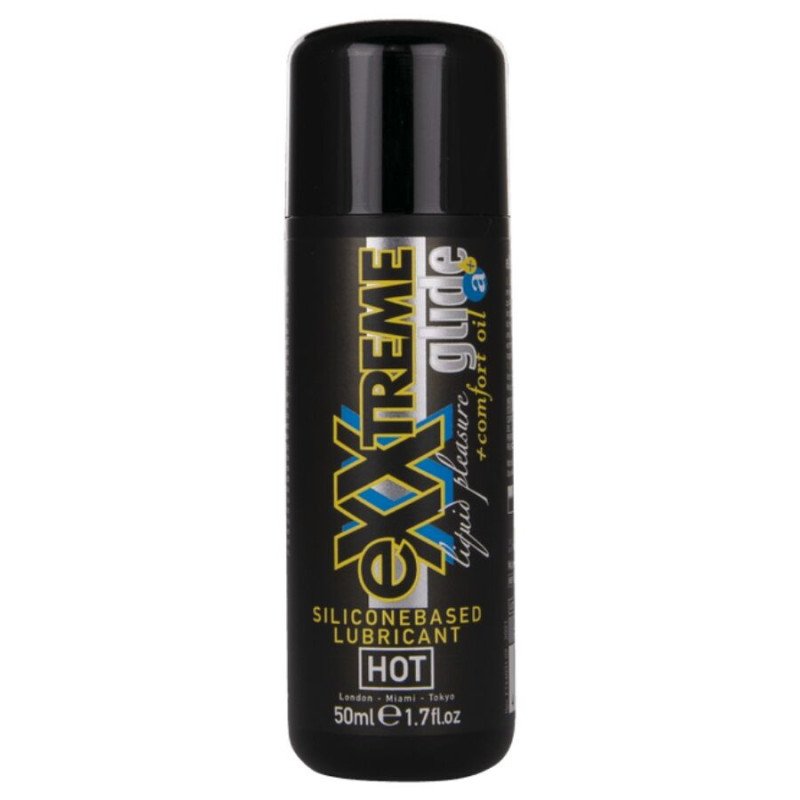CALIENTE - LUBRICANTE A BASE DE SILICONA EXTREMA DESLIZAMIENTO + ACEITE DE CONFORT A+ 50 ML