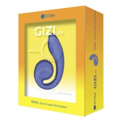 SNAIL VIBE - GIZI LITE VIBRADOR MORADO DOBLE PARA PUNTO G Y CLÍTORIS