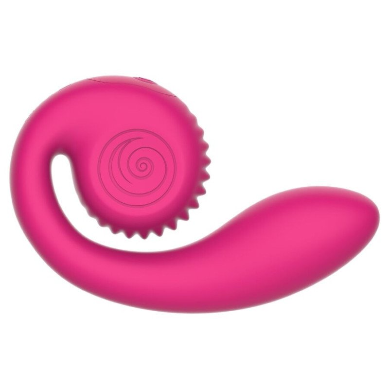 SNAIL VIBE - GIZI LITE VIBRADOR ROSA DOBLE PARA PUNTO G Y CLÍTORIS