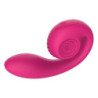 SNAIL VIBE - GIZI LITE VIBRADOR ROSA DOBLE PARA PUNTO G Y CLÍTORIS