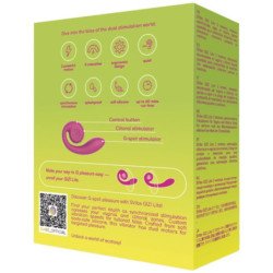 SNAIL VIBE - GIZI LITE VIBRADOR ROSA DOBLE PARA PUNTO G Y CLÍTORIS