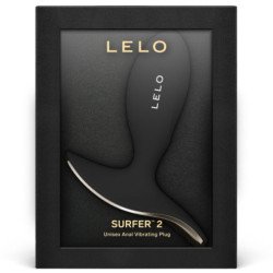 LELO - SURFER 2 TAPÓN ANAL VIBRATORIO UNISEX NEGRO