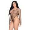 LEG AVENUE - 89377 BODY DE MALLA INDUSTRIAL DE CORTE ALTO NEGRO - TALLA ÚNICA