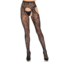 LEG AVENUE - 1967 BLOOM NET LIPENDER TIMES NEGRO - TALLA ÚNICA