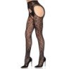 LEG AVENUE - 1967 BLOOM NET LIPENDER TIMES NEGRO - TALLA ÚNICA