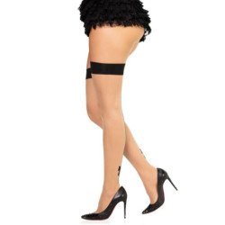 LEG AVENUE - 1963 MEDIAS DE SPANDEX CON COSTURA TRASERA NEGRAS - TALLA ÚNICA