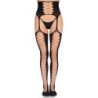 LEG AVENUE - 1968 MEDIAS CON LIGUERO INCORPORADO NEGRO - TALLA ÚNICA