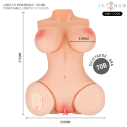 INTENSE DEEP TOUCH - VERO TORSO VAGINA CON SUCCIÓN, CALOR, VIBRACIÓN Y EFECTOS DE VOZ L 5,5 KG