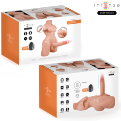 CONTACTO PROFUNDO E INTENSO - TORSO DE MARTY CON ANO Y DILDO REALISTA CON EMPUJE Y VIBRACIÓN, CONTROL REMOTO, 6,2 KG
