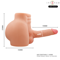 CONTACTO PROFUNDO E INTENSO - TORSO RICHIE CON ANO Y DILDO REALISTA CON EMPUJE Y VIBRACIÓN, CONTROL REMOTO, 4,7 KG