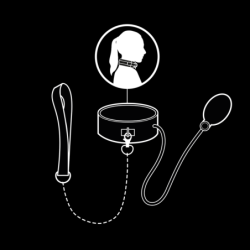 FETISH SUBMISSIVE BONDAGE - COLLAR DE ESTRANGULACIÓN INFLABLE CON CADENA