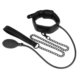 FETISH SUBMISSIVE BONDAGE - COLLAR DE ESTRANGULACIÓN INFLABLE CON CADENA
