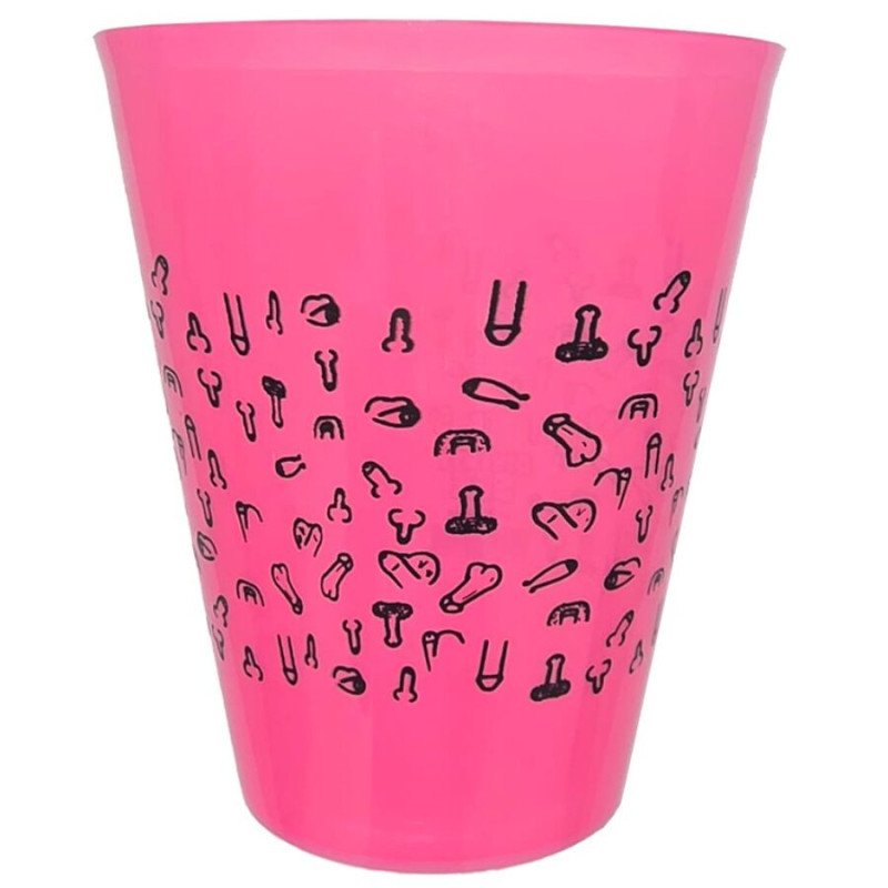 DIABLO PICANTE - COPA FUCSIA 500 ML CON PENES NEGROS