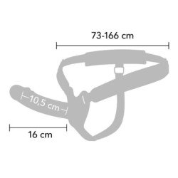 HIDDEN DESIRE - INFERNO STRAP-ON FUNDA PARA PENE CON VIBRACIÓN 16 CM