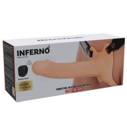 OCULTO DESEO - FUNDA VIBRADORA PARA PENE INFERNO CON CORREA DE 20 CM