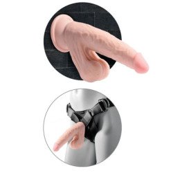 KING COCK - MÁS DILDO 3D CON BOLAS OSCILANTES DE 12,7 CM
