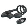 MR PLAY - Tapón anal vibrador con anillo para el pene y control remoto
