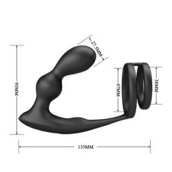 MR PLAY - Tapón anal vibrador con anillo para el pene y control remoto