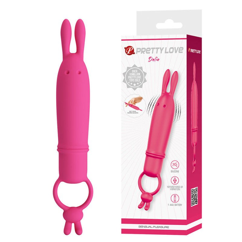 AMOR PRECIOSO - VIBRADOR DELIA RABBIT CON ANILLO DE RESISTENCIA