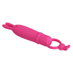 PRETTY LOVE - VIBRADOR DELIA RABBIT CON ANILLO DE RESISTENCIA