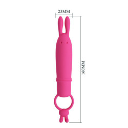 PRETTY LOVE - VIBRADOR DELIA RABBIT CON ANILLO DE RESISTENCIA