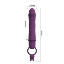 PRETTY LOVE - VIBRADOR CORA CON FORMA DE PENE Y ANILLO DE RESISTENCIA