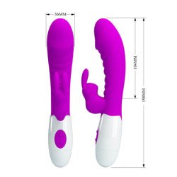 AMOR PRECIOSO - VIBRADOR MORADO CONEJITO TRAVIESO