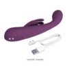 PRETTY LOVE - EMMA RABBIT VIBRADOR MORADO CON ESTIMULADOR