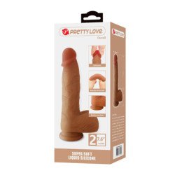 PRETTY LOVE - DILDO REALISTA DUVALL CON VENTOSA 19,3 CM -Ø- 4,5 CM