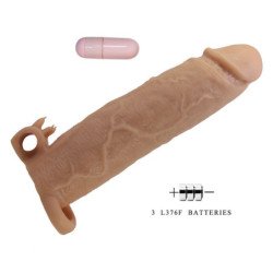 PRETTY LOVE - FUNDA PARA PENE XERXES CON ESTIMULADOR CLITORAL Y VIBRACIÓN