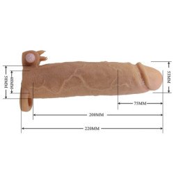 PRETTY LOVE - FUNDA PARA PENE XERXES CON ESTIMULADOR CLITORAL Y VIBRACIÓN