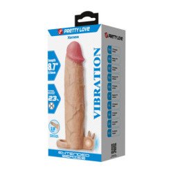 PRETTY LOVE - FUNDA PARA PENE XERXES CON ESTIMULADOR CLITORAL Y VIBRACIÓN
