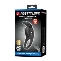 PRETTY LOVE - ANILLO PARA EL PENE CARLTON CON ESTIMULADOR CLÍTORAL