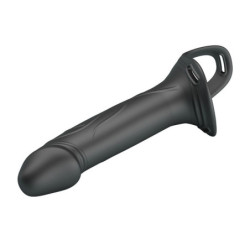 PRETTY LOVE - ARNÉS UNIVERSAL LONDON CON DILDO DE SILICONA NEGRO 16,8 CM