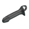 PRETTY LOVE - ARNÉS UNIVERSAL LONDON CON DILDO DE SILICONA NEGRO 16,8 CM