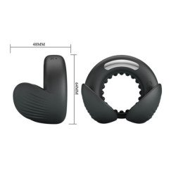 PRETTY LOVE - QUENTIN ANILLO PARA PENE CON ESTIMULADOR TESTICULAR