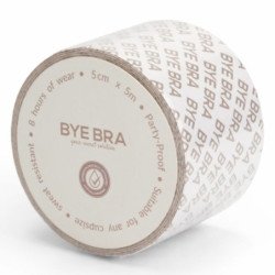 BYE-BRA - CINTA CORPORAL DE DOBLE CARA, COLOR BEIGE, TALLA ÚNICA, 5 X 500 CM