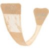 BYE-BRA - TANGA ADHESIVA DE ENCAJE BEIGE TALLA ÚNICA