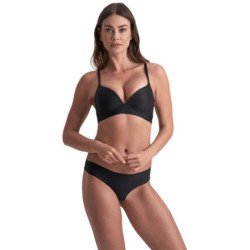 BYE-BRA - TANGA INVISIBLE, PAQUETE DE 2, BEIGE Y NEGRO, TALLA S