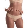 BYE-BRA - TANGA INVISIBLE, PAQUETE DE 2, BEIGE Y NEGRO, TALLA L