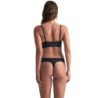 BYE-BRA - TANGA INVISIBLE, PAQUETE DE 2, BEIGE Y NEGRO, TALLA L