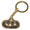 DIABLO PICANTE - LLAVERO DE METAL DORADO CON PECHOS