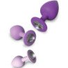 FANTASÍA PARA ELLA - CONJUNTO DE 3 TAPONES ANALES VIOLETA